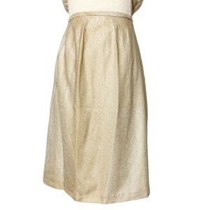 Vintage 50s Metallic Iridescent A-Line Skirt